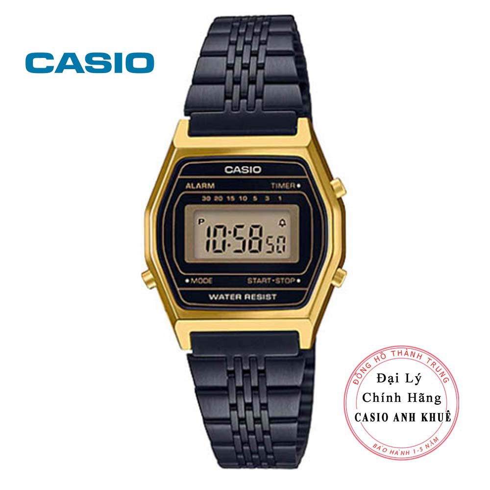 Đồng hồ điện tử nữ Casio LA690WGB-1DF dây kim loại