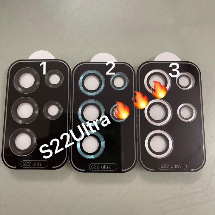 Bộ 5 miếng dán từng mắt camera cho Samsung S23 Ultra,S22 Ultra vành nhôm + kính bảo vệ siêu tốt