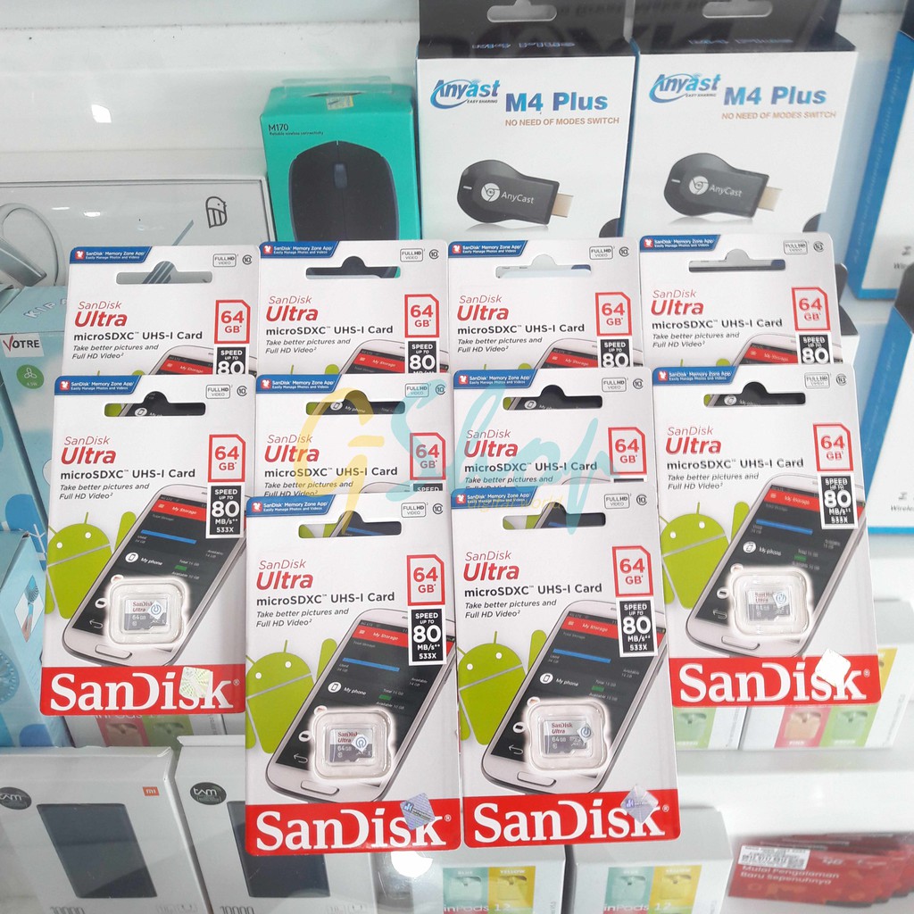 Thẻ Nhớ Microsd 64gb Class 10 Hiệu Sandisk