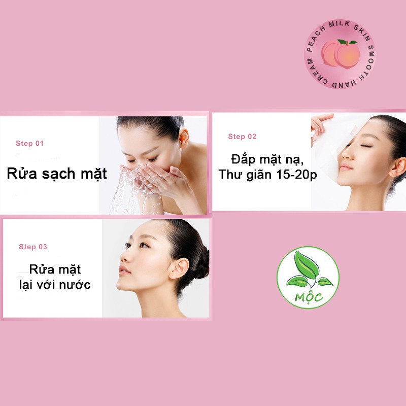 Mặt nạ giấy dưỡng ẩm, giúp Trắng da, cấp ẩm QUẢ ĐÀO BIOAQUA Nội địa trung