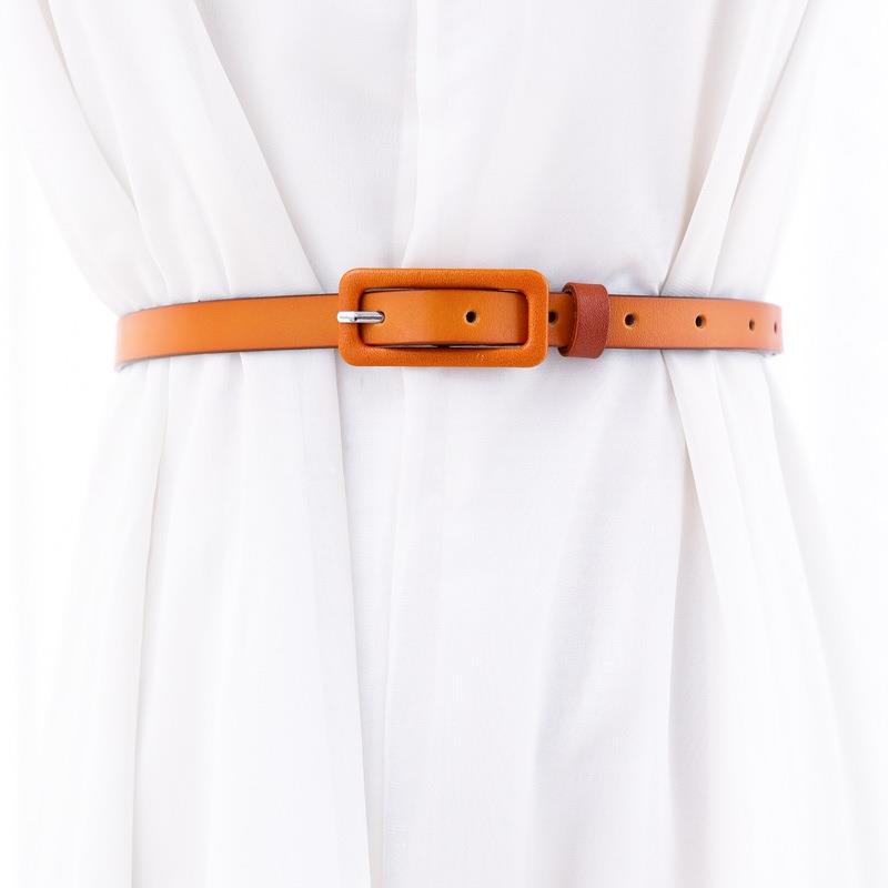 Thắt Lưng Da Màu Trắng/Xanh Dương/Đen Thời Trang Mùa Hè Cho Nữ