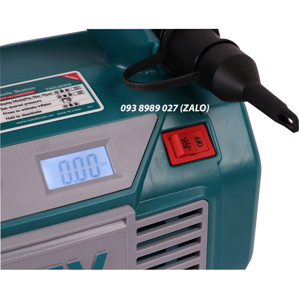 MÁY BƠM HƠI TỰ ĐỘNG DÙNG PIN TOTAL 20V TACLI2002 ( không kèm pin và sạc )