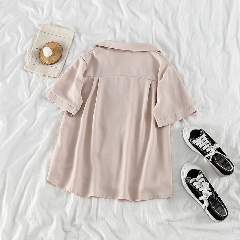 Áo Sơ Mi Voan Tay Ngắn Cổ Bẻ Thiết Kế Trẻ Trung Hợp Thời Trang | BigBuy360 - bigbuy360.vn