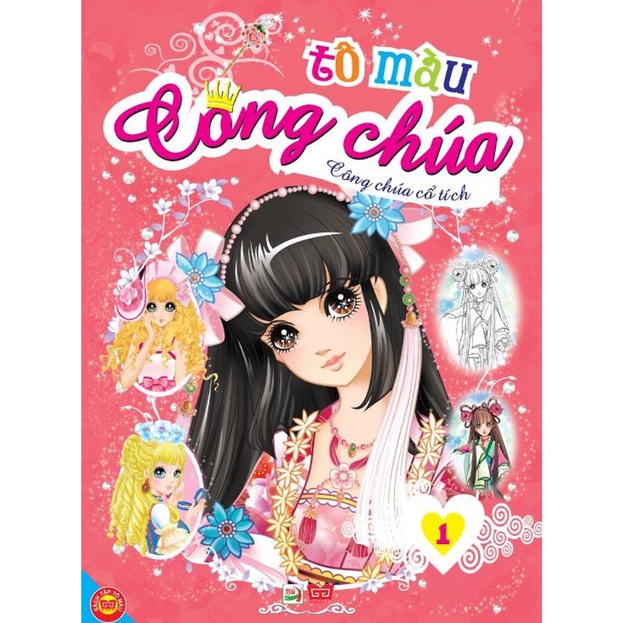 Sách - Tô màu công chúa cổ tích - Tập 1