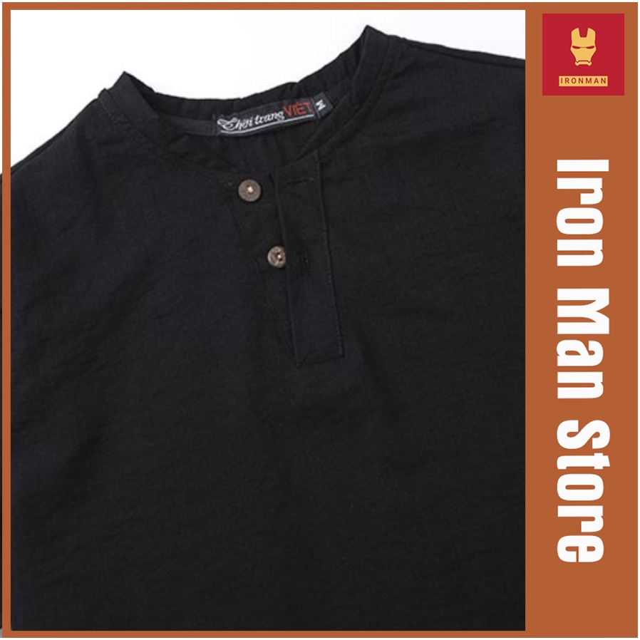 Áo Đũi Nam Cổ Tàu Vải Đũi Cao Cấp Bền Đẹp Thời Trang