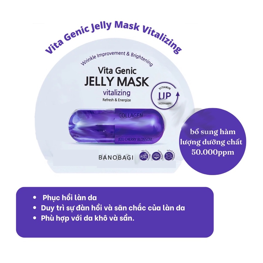 Mặt nạ giấy Banobagi Vita Genic Jelly Mask BnBG 30ml 1 chiếc - Mộc Diệp