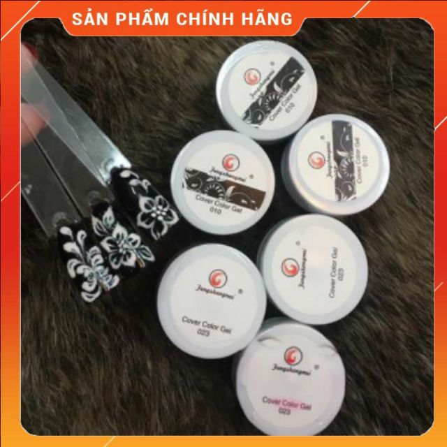 Gel vẽ nail siêu đặc, gel vẽ nổi đen trắng trang trí móng Thiên Di Nail