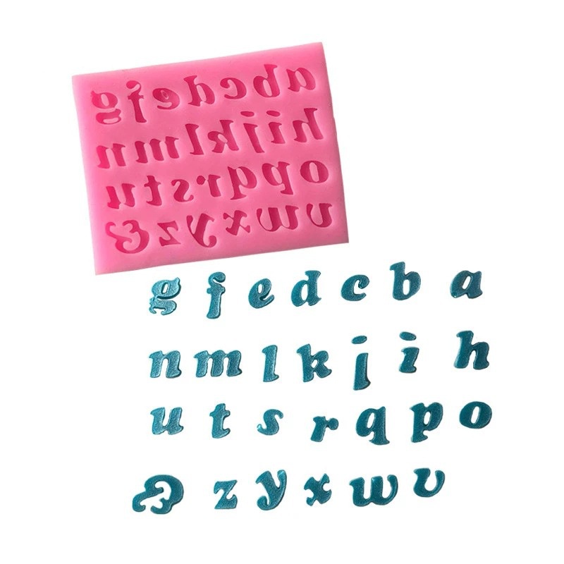 Khuôn Silicon Bảng Chữ Cái Size Mini Kích Thước Chữ 1CM Làm Thủ Công, Handmade