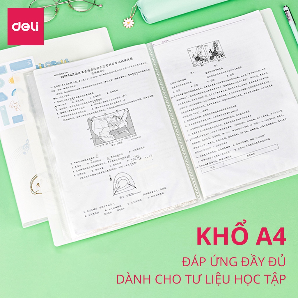 File lá học sinh phiên bản Vương Nguyên YYDL Deli - Khổ A4 30/40 lá hình âm nhạc - 1 chiếc - 72747 / 72748