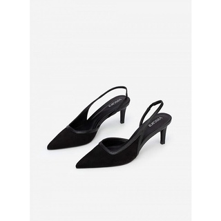 Vascara Giày D'Orsay Slingback Phối Nubuck - BMN 0499 - Màu Đen
