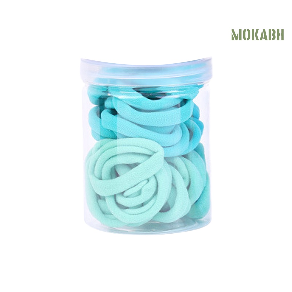 Hộp 50 Dây Cột Tóc Dày Dặn Siêu Co Giãn Chống Trượt Màu Sắc Tinh Khiết