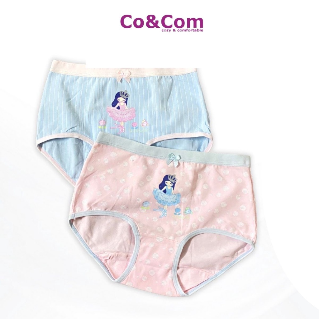 Set 2 Quần Lót Bé Gái Size Lớn 30-45 Kg Co&amp;Com CV70060 Cotton Cao Cấp Nhiều Mẫu Dễ Thương Mềm Mại