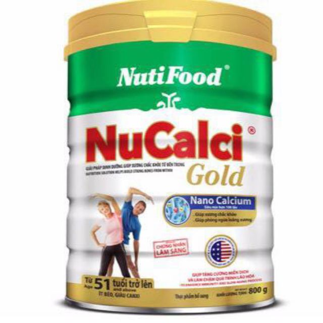 [DATE 2023] SỮA NUCALCI GOLD 800G TRÊN 51 TUỔI