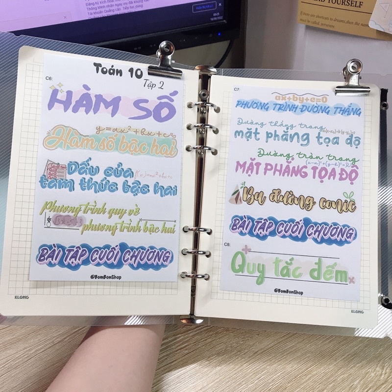 Sticker tiêu đề toán 10 KNTT, nhãn dán toán học lớp 10 chương trình mới. đọc kỹ mô tả