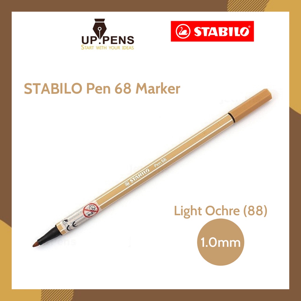 Bút lông màu Stabilo Pen 68 Marker - 1.0mm - Màu vàng đất (Light Ochre - 88)