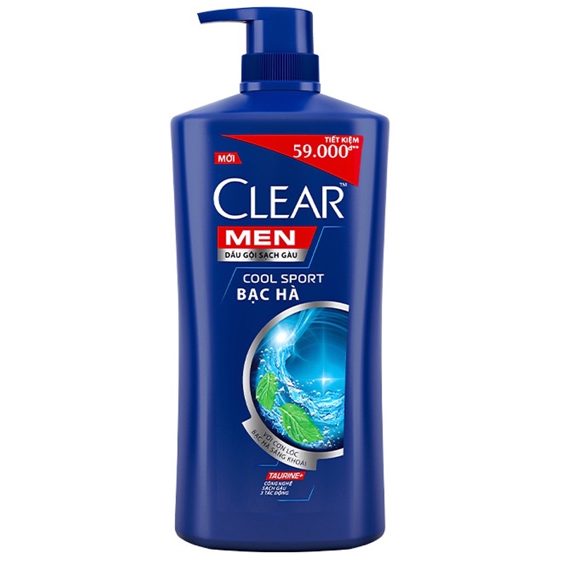 DẦU GỘI CLEAR MEN BẠC HÀ 630G