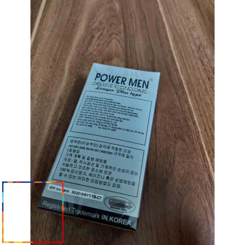 hàng trong kho Bán sỉ giá đặc biệtBao cao su PowerMan cá ngựa trắng hàn quốc hộp 12c bcs[M&S]