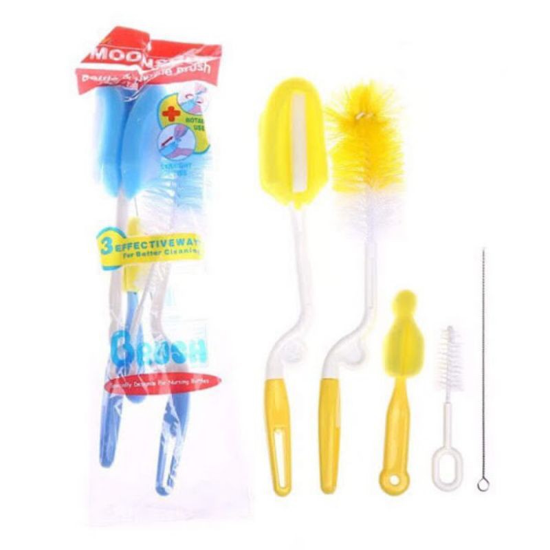 Bộ cọ rửa bình sữa 5 món