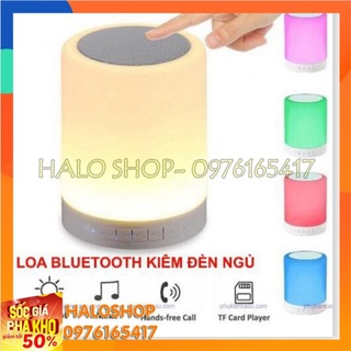 Loa Bluetooth Kiêm Đèn Ngủ, Đèn Led Cảm Ứng Đổi Màu Theo Nhạc