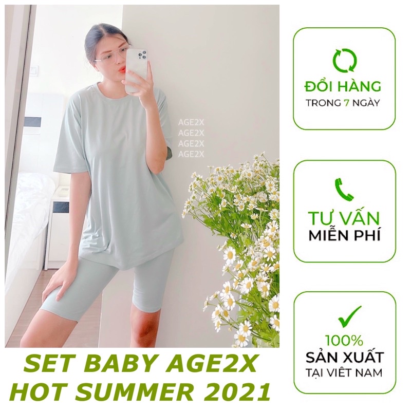 [Mã FAMARAL2 giảm 10K đơn 50K] Siêu Phẩm Set Baby Đồ Bộ Nữ  màu mint cực yêu ở nhà hay đi dạo đều xinh