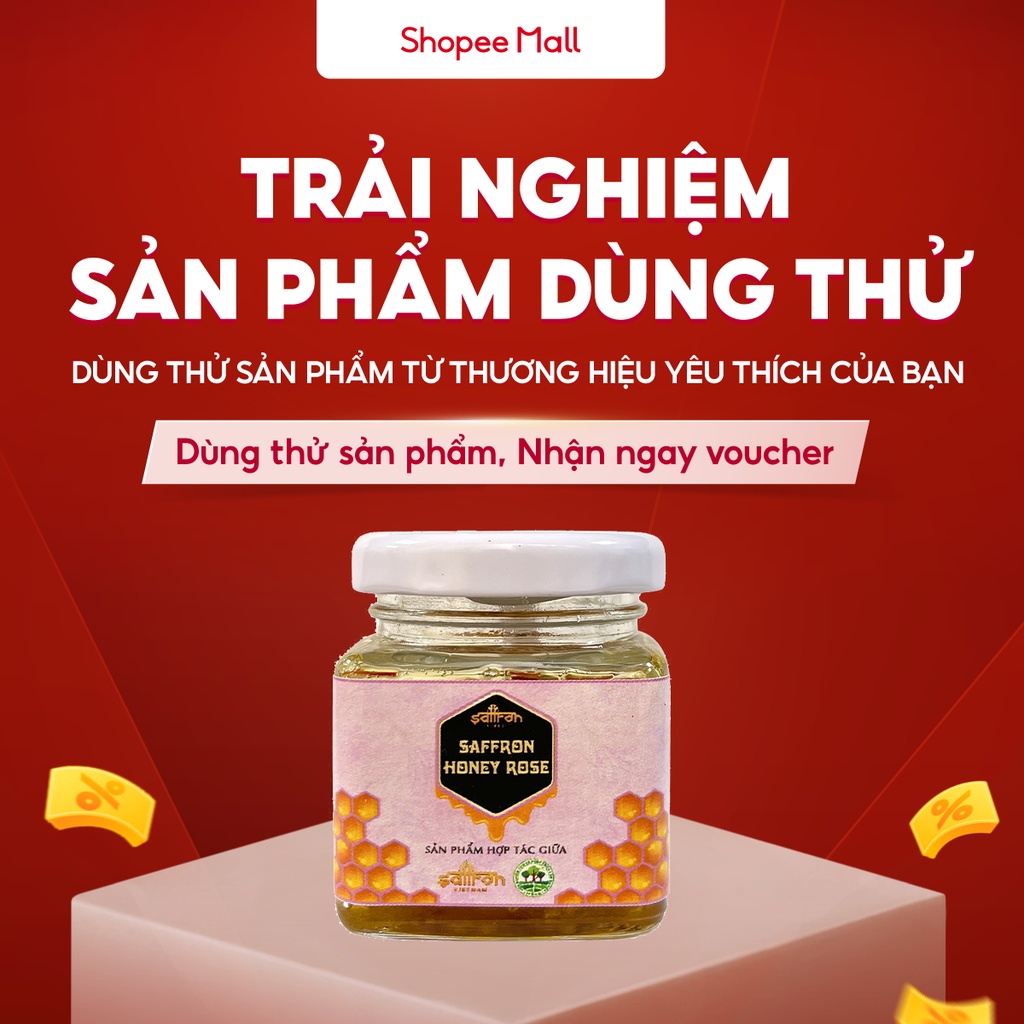 Mật Ong Saffron Hoa Hồng Saffron Việt Nam Lọ Thủy Tinh 50ml