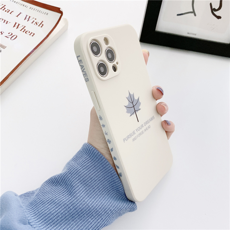 iPhone 11 12 Pro Max Side Cube Straight Side TPU Case Phone Cover