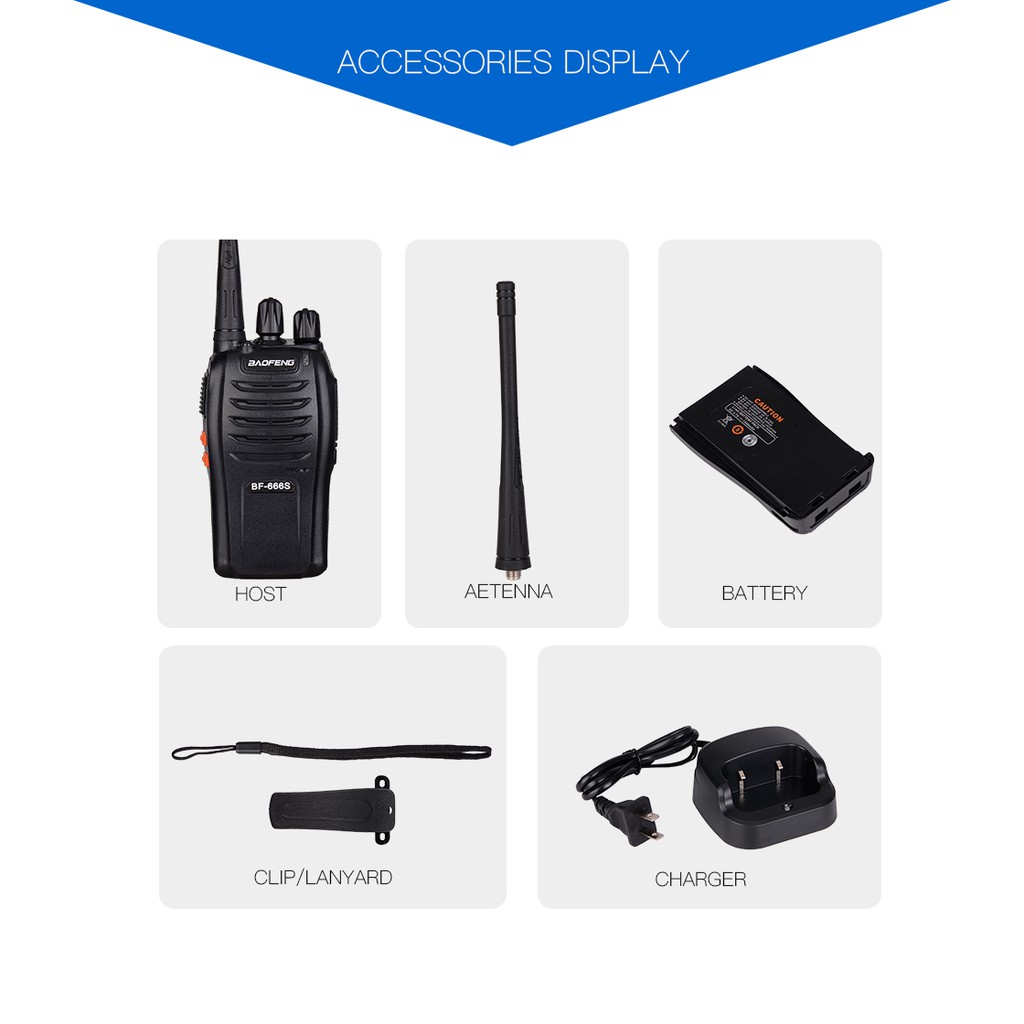 Bộ Đàm Baofeng BF666S + Tai nghe chuyên dụng