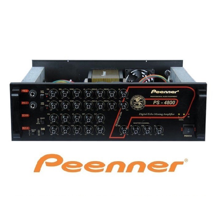 [Freeship] Bộ dàn Karaoke Gia đình Cao cấp Amply Peenner PS4800 - Loa Peenner PS199  - Hàng Chính hãng