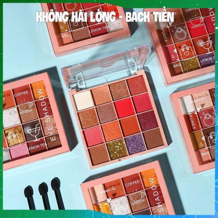 [HÀNG CHÍNH HÃNG] Phấn Mắt Lameila 16 Ô Lameila Coffee x Lemon Tea KING DC Mẫu Mới Siêu Hot Bền Màu Thơm Mỏng