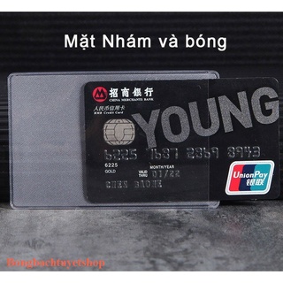 Túi đựng thẻ atm, căn cước, card 2 mặt trong suốt – nhám