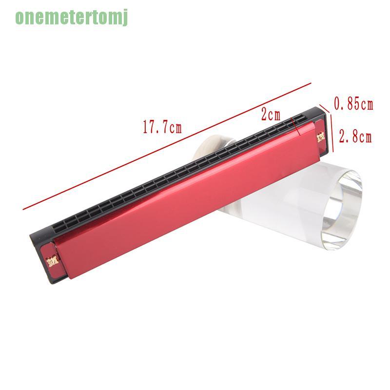 Kèn Harmonica Tremolo 24 Lỗ Chất Liệu Kim Loại Cho Người Mới Bắt Đầu