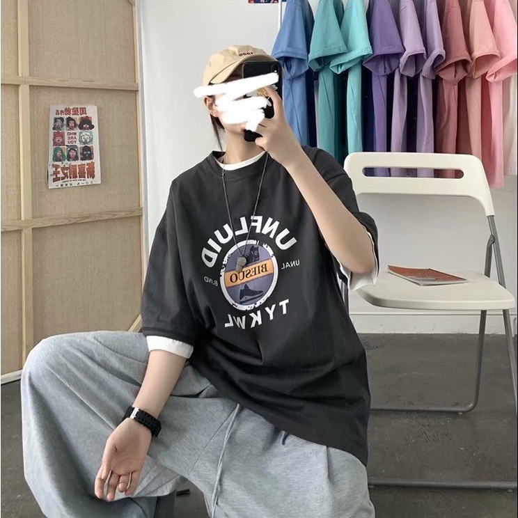 simple áo phông phong cách Hàn Quốc cotton áo phông nam unisex couple áo phông form rộng ifashion lụa retro áo thun kiểu nữ