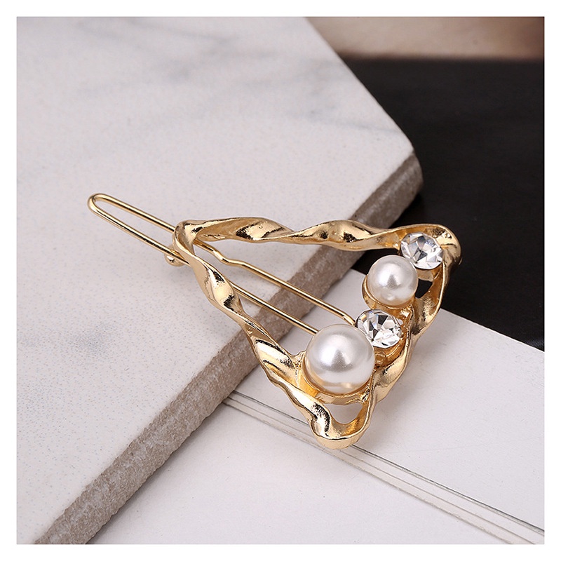 Kẹp Tóc Hình Ngôi Sao Năm Cánh Đính Ngọc Trai Vàng Thời Trang 2022