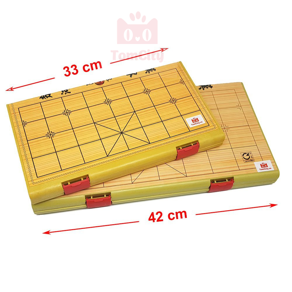 Đồ chơi Cờ Tướng Mica Cỡ Đại 40x40cm Bàn cũng Là Hộp Đựng Chốt gài cao cấp