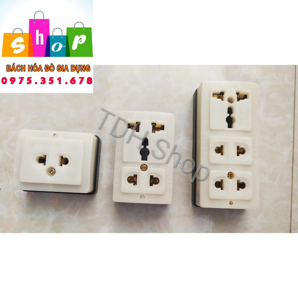 Ổ cắm đơn ổ cắm đôi - ổ cắm 3 ngả Vinakip-Giadung24h