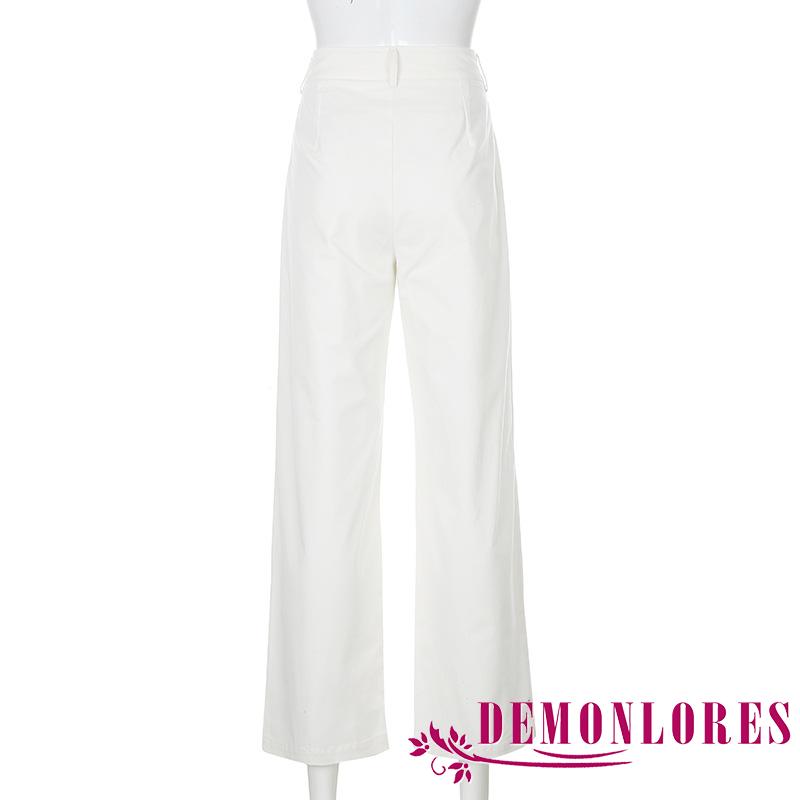 Quần Jeans Dài Lưng Cao Ống Rộng Thời Trang Dành Cho Nữ | BigBuy360 - bigbuy360.vn