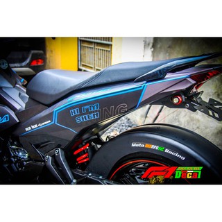 Tem Trùm Exciter 150 Đen Chỉ Xanh Dương