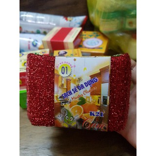 4 Miếng Rửa Bát Chén Cam 8x10cm