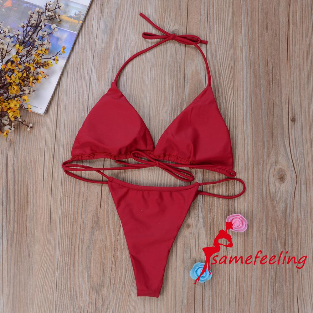 Sf Bộ Đồ Bơi Bikini Hai Dây Phong Cách Mùa Hè Gợi Cảm Cho Nữ