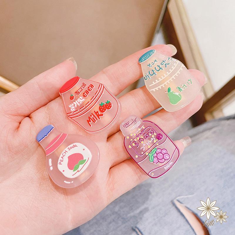 Kẹp tóc mái hình chai nước ngọt xinh xắn không làm tổn thương tóc dễ phối đồ