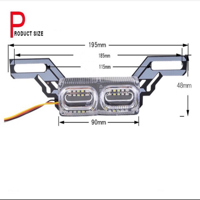 ĐÈN LED POLICE -GẮN ĐUÔI BIỂN SỐ XE ( đèn soi biển)