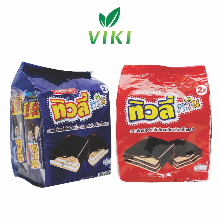 Bánh Xốp Tivoli Jack N' Jill Thái Lan Phủ Socola Nhân Kem (Túi 24 gói)
