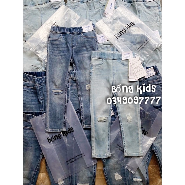 Quần Tregging Denim Bé Gái Rách Gối HaM