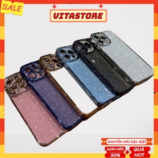 Ốp lưng iphone ♥️ FREESHIP ♥️ Ốp lưng kim tuyến viền mạ bóng thời trang chống sốc bảo vệ camera cho các dòng Iphone