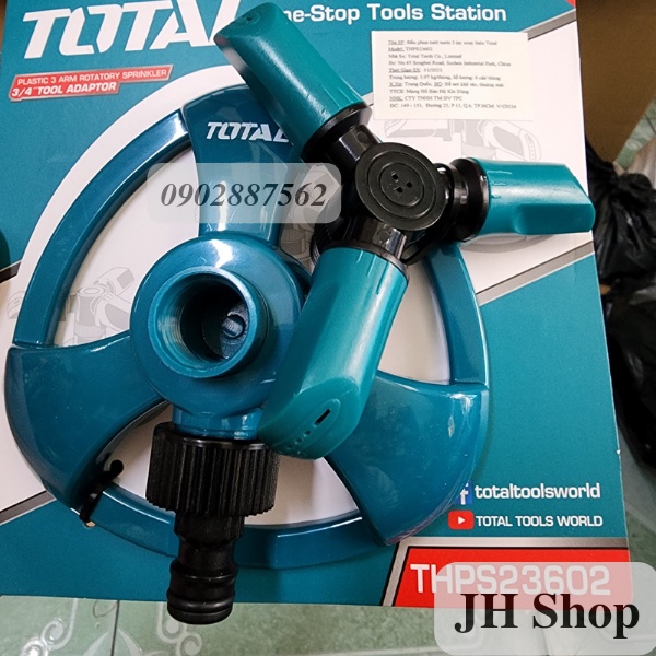 Đầu phun tưới nước xoay tay Total THPS23602