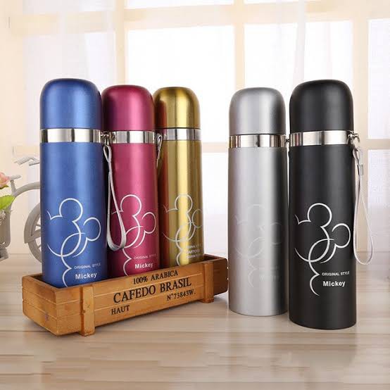 Bình Đựng Nước Nóng Lạnh In Hình Chuột Mickey Đáng Yêu Thermos