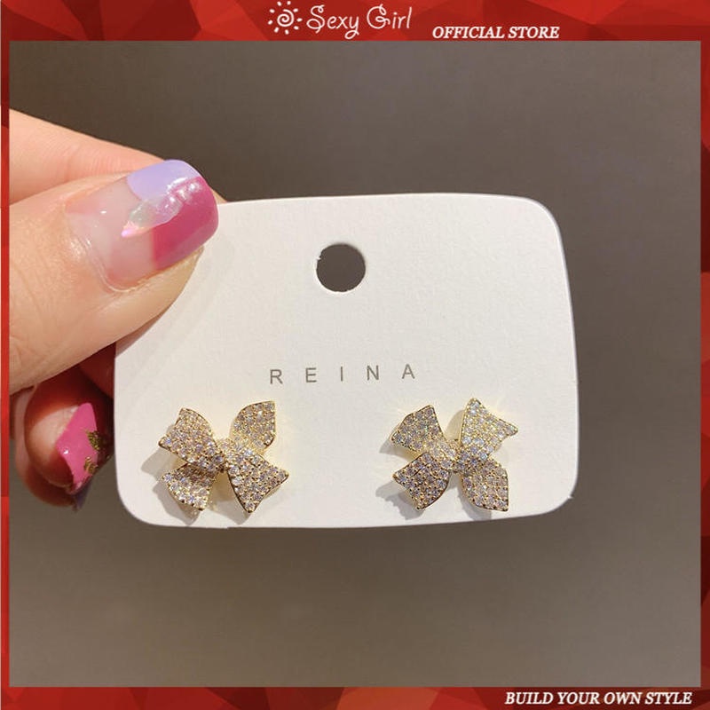 Đôi Bông Tai Hình Chiếc Nơ Thời Trang Hàn Quốc Gợi Cảm Cho Nữ