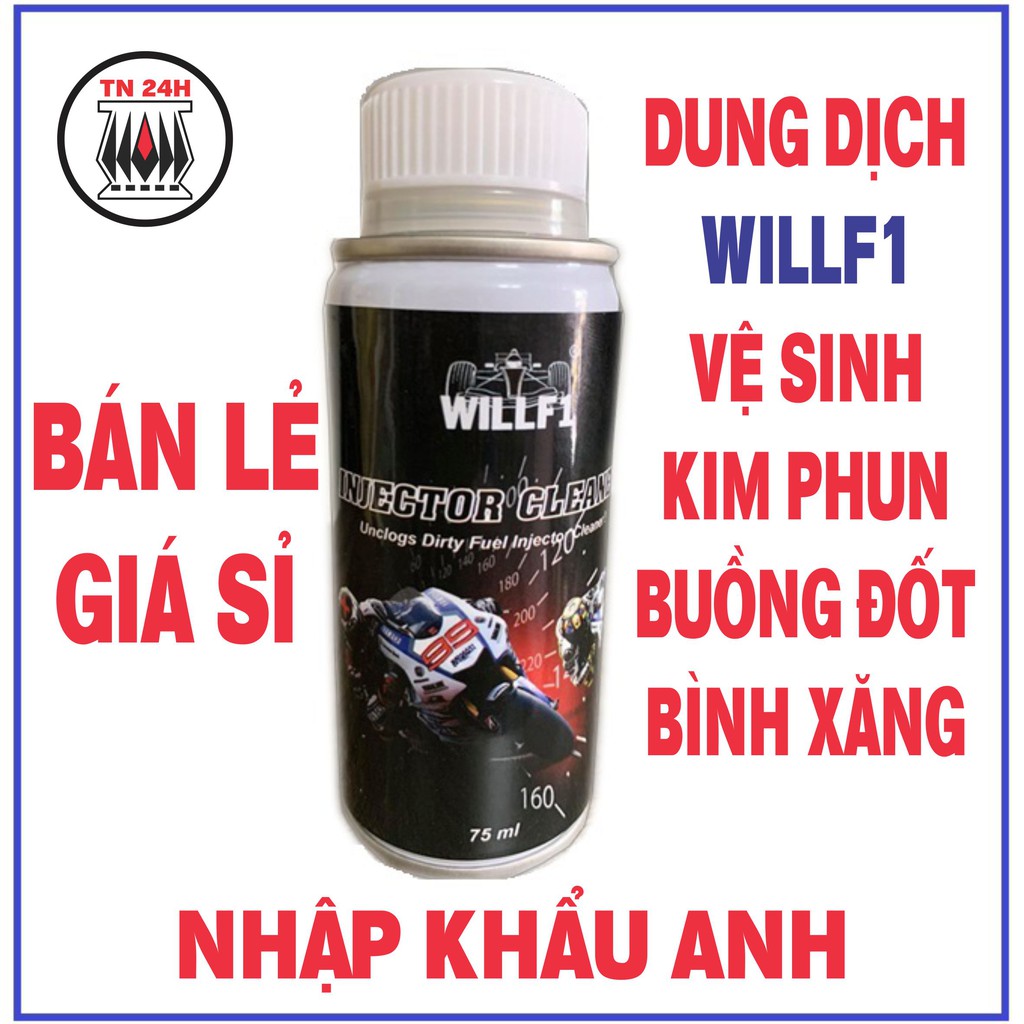 Vệ sinh Kim Phun WillF1 Injector Cleaner Nhập khẩu ANH 75ml tẩy cacbon