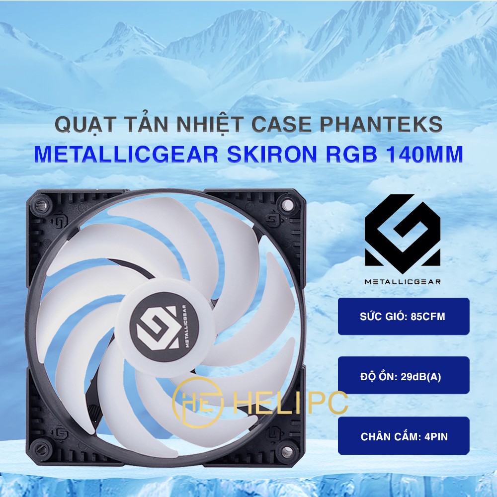 Quạt tản nhiệt case máy tính Phanteks MetallicGear Skiron RGB 140mm – Quạt fan case MetallicGear Skiron