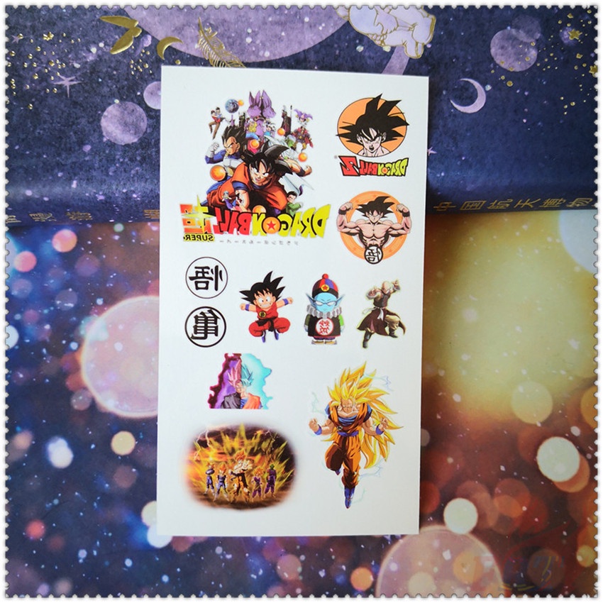 ✿ Hình Xăm Dán Tạm Thời Mini Hình Dragon Ball Series 01-01 ✿ 1 Tấm Hình Xăm Dán Gợi Cảm Chống Nước